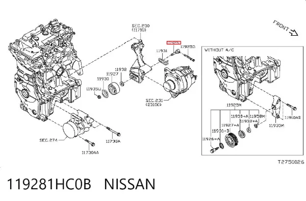  119281HC0B Nissan/Infiniti