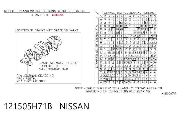  121505H71B Nissan/Infiniti