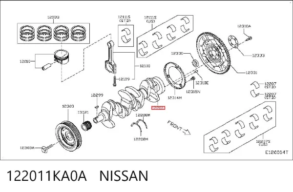 Cambota de motor 122011KA0A Nissan/Infiniti
