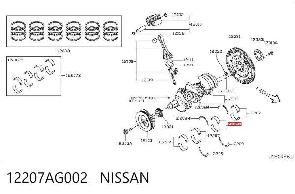  12207AG002 Nissan/Infiniti