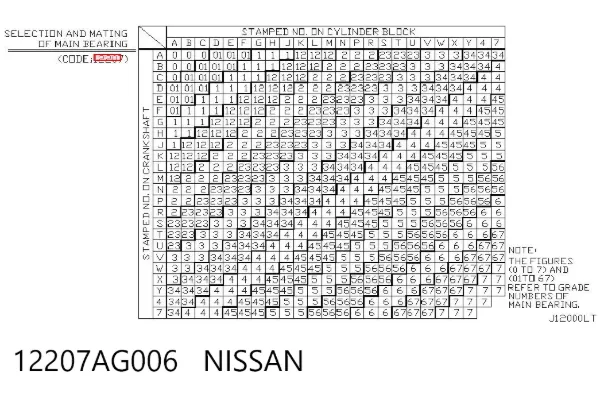 12207AG006 Nissan/Infiniti