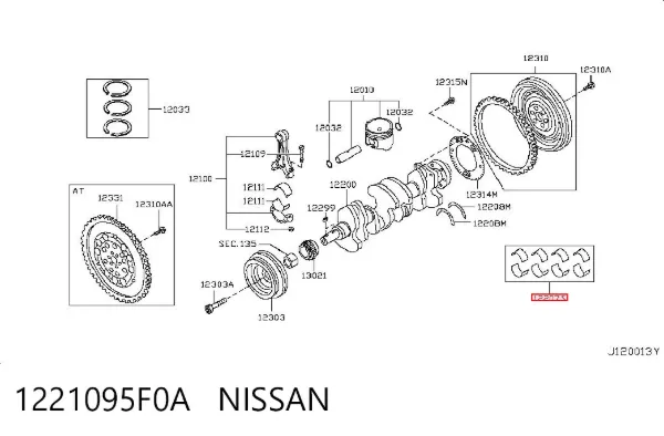  1221095F0A Nissan/Infiniti