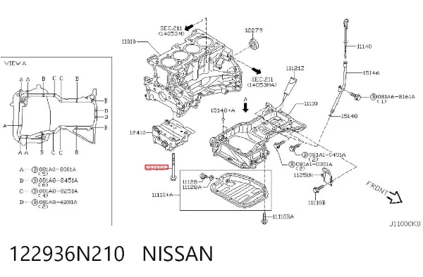  122936N210 Nissan/Infiniti