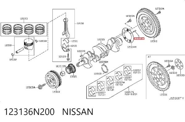  123136N200 Nissan/Infiniti