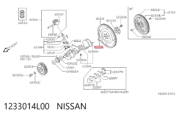 Rolamento da Caixa de Mudança 1233014L00 Nissan/Infiniti