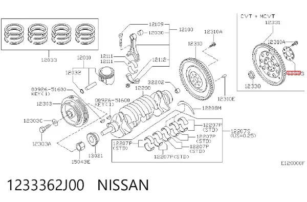  1233362J00 Nissan/Infiniti