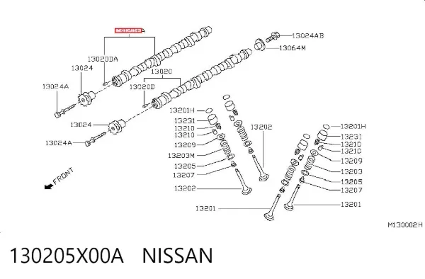 Árvore distribuidora de motor de admissão Nissan Murano Z51