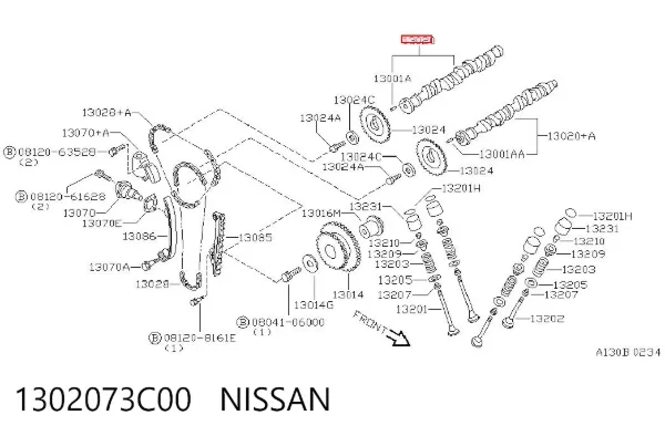Árvore distribuidora de motor de admissão Nissan Primera WP11