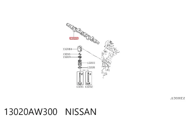 Árvore distribuidora de motor Nissan Primera WP12