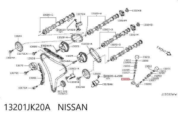 Válvula de admissão 13201JK20A Nissan/Infiniti