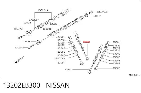 Válvula de escape 13202EB300 Nissan/Infiniti