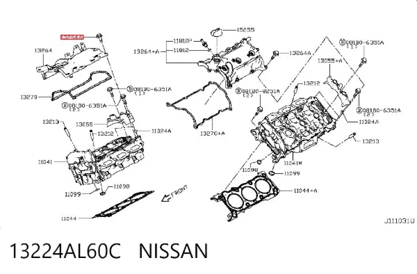 Parafuso da tampa de válvulas CBC 13224AL60C Nissan/Infiniti
