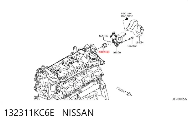 Empurrador da bomba de combustível 132311KC6E Nissan/Infiniti