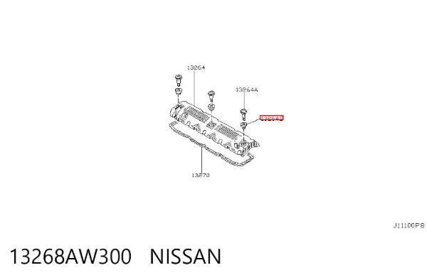 Arruela de parafuso da tampa de válvulas 13268AW300 Nissan/Infiniti