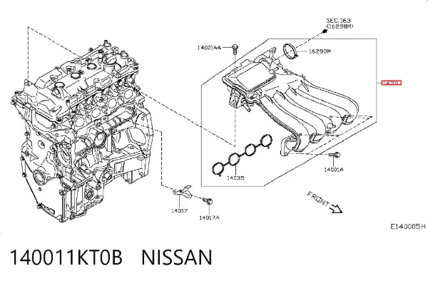 Tubo coletor de admissão Nissan JUKE NMUK