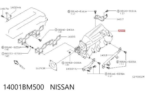 Tubo coletor de admissão Nissan Almera II