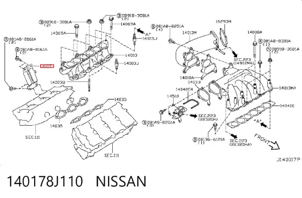  140178J110 Nissan/Infiniti