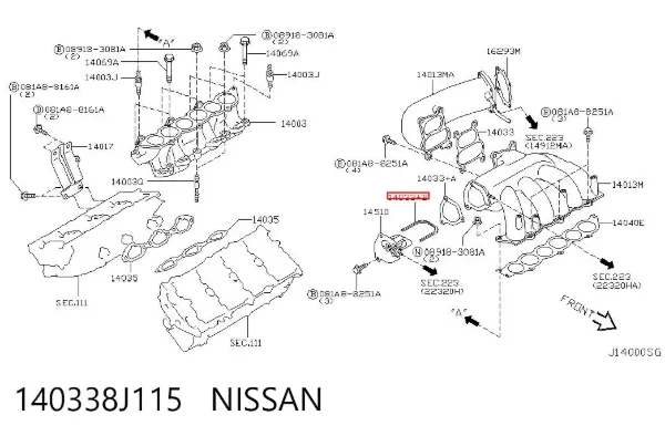  140338J115 Nissan/Infiniti
