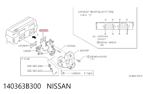 Vedante de tubo coletor de escape Ford Maverick UDS, UNS