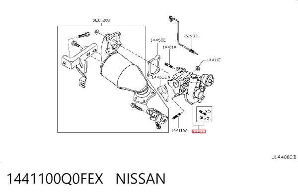 Turbina 1441100Q0FEX Nissan/Infiniti