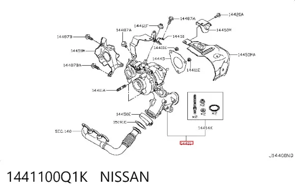 Turbina 1441100Q1K Nissan/Infiniti