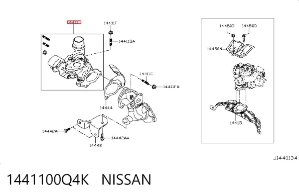 Turbina 1441100Q4K Nissan/Infiniti