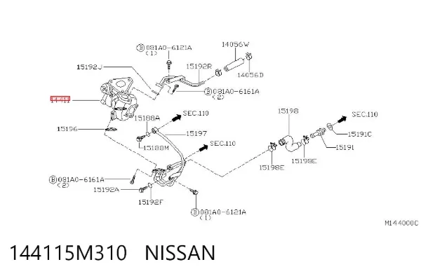 Turbina 144115M310 Nissan/Infiniti