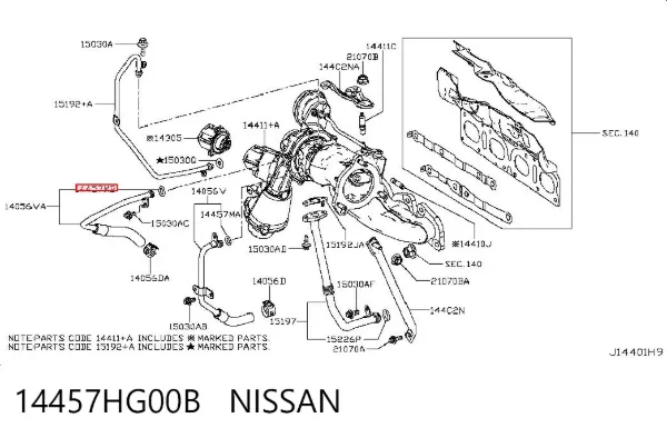  14457HG00B Nissan/Infiniti