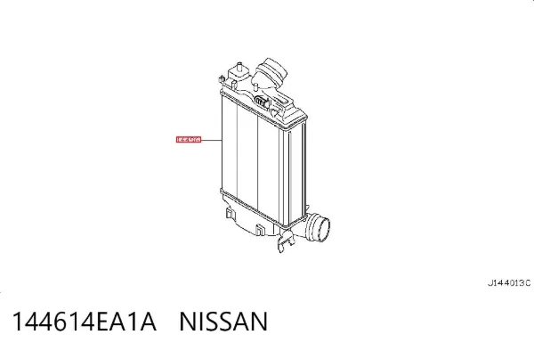 Radiador de intercooler 144614EA1A Nissan/Infiniti