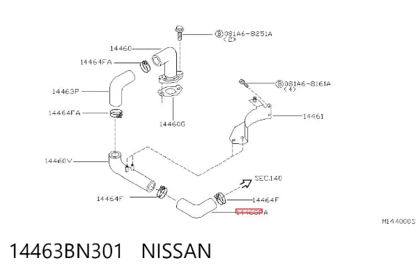  14463BN301 Nissan/Infiniti