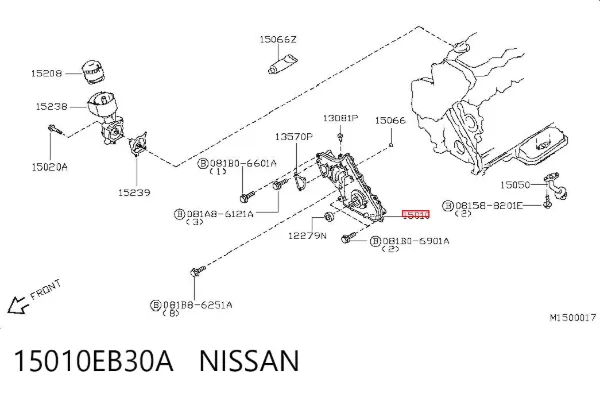 Bomba de óleo 15010EB30A Nissan/Infiniti