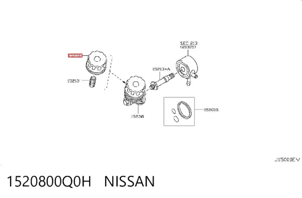 Filtro de óleo 1520800Q0H Nissan/Infiniti