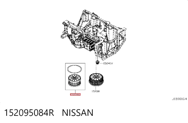 Filtro de óleo 152095084R Nissan/Infiniti