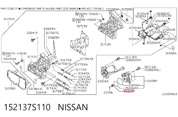  152137S110 Nissan/Infiniti