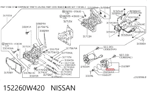 152260W420 Nissan/Infiniti