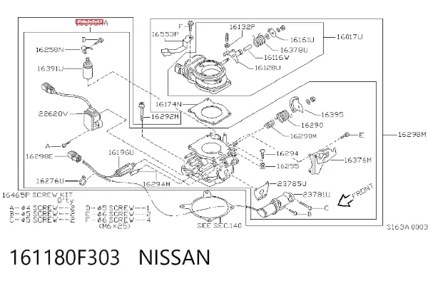  161180F303 Nissan/Infiniti