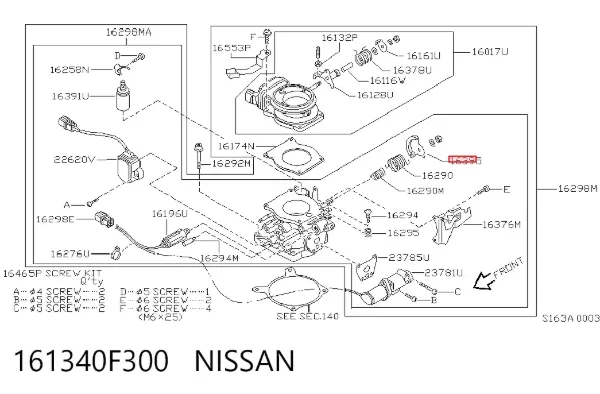  161340F300 Nissan/Infiniti