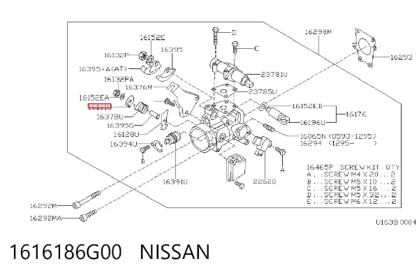  1616186G00 Nissan/Infiniti