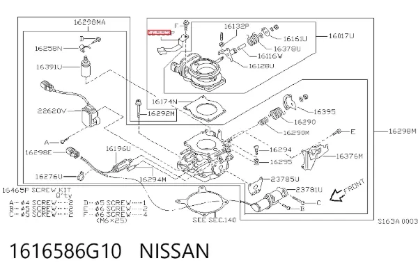  1616586G10 Nissan/Infiniti