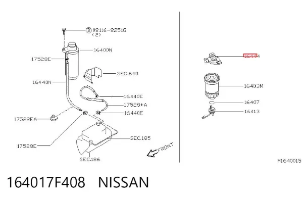  164017F408 Nissan/Infiniti