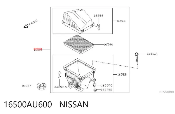 Caixa de filtro de ar Nissan Primera P12