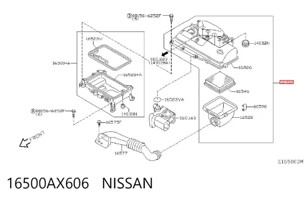 Caixa de filtro de ar Nissan Micra K12