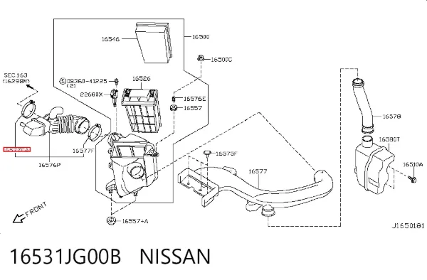  16531JG00B Nissan/Infiniti