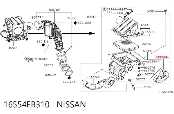  16554EB310 Nissan/Infiniti