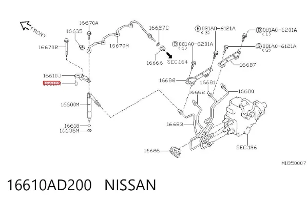  16610AD200 Nissan/Infiniti