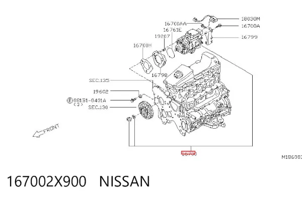 Bomba de combustível de pressão alta 167002X900 Nissan/Infiniti