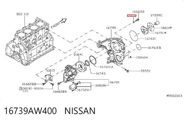  16739AW400 Nissan/Infiniti
