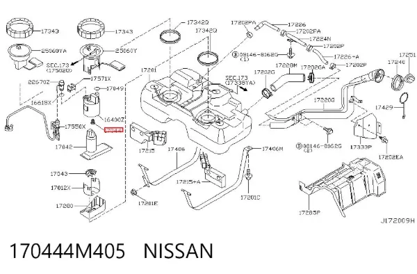  170444M405 Nissan/Infiniti
