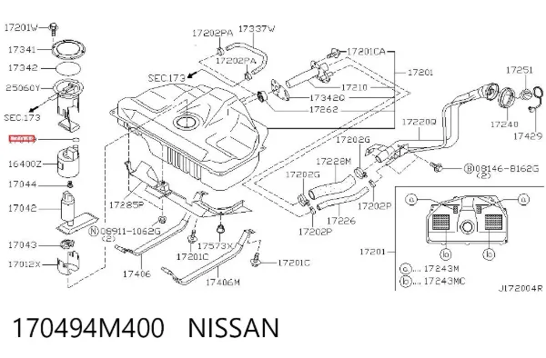  170494M400 Nissan/Infiniti
