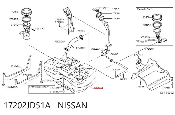 Tanque de combustível Nissan Qashqai I